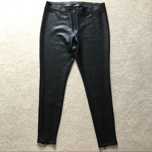 Faux leather pants